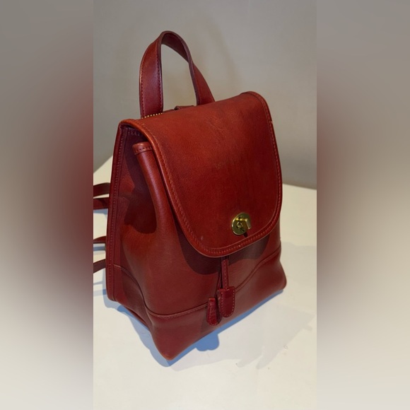 Coach Vintage Daypack Red Leather Gold Hardware 1996 9960 - Picture 7 of 7